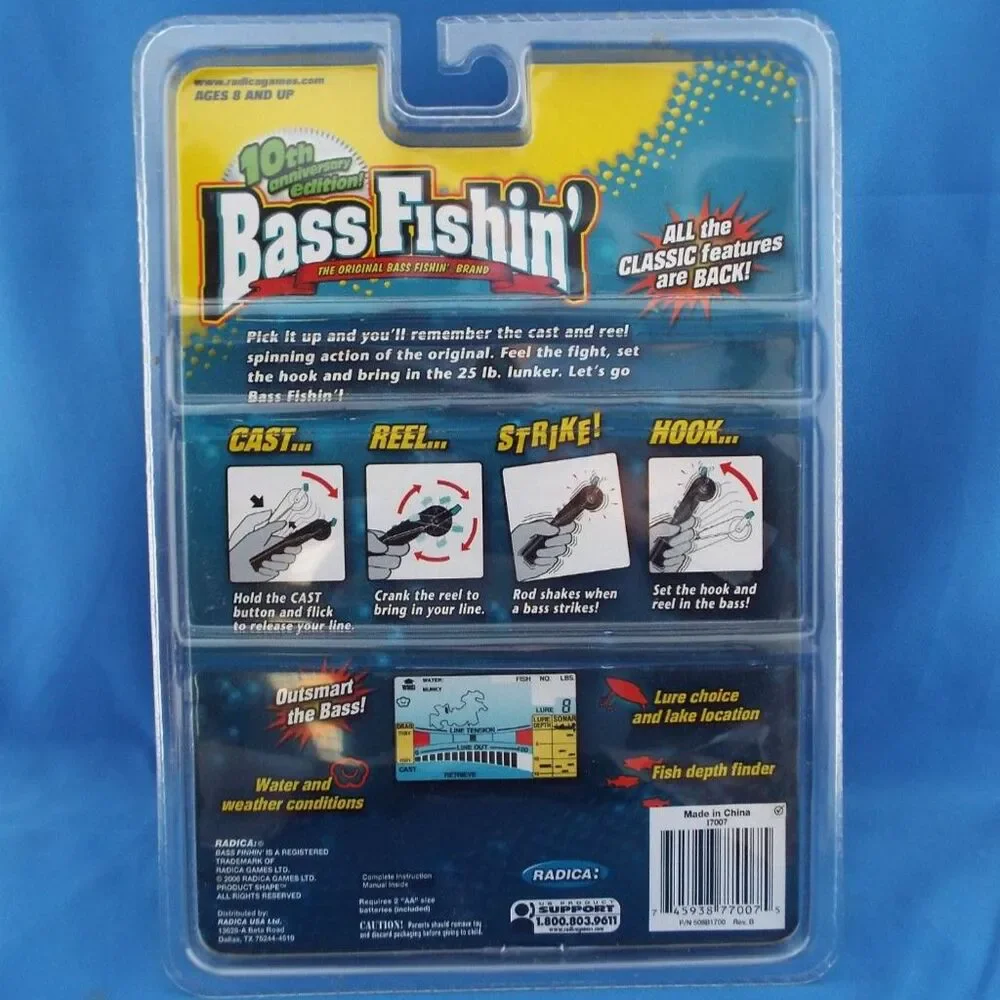 2006 RADICA Bass Fishin' 10th Anniversary Edition Handheld Electronic Game I7007
